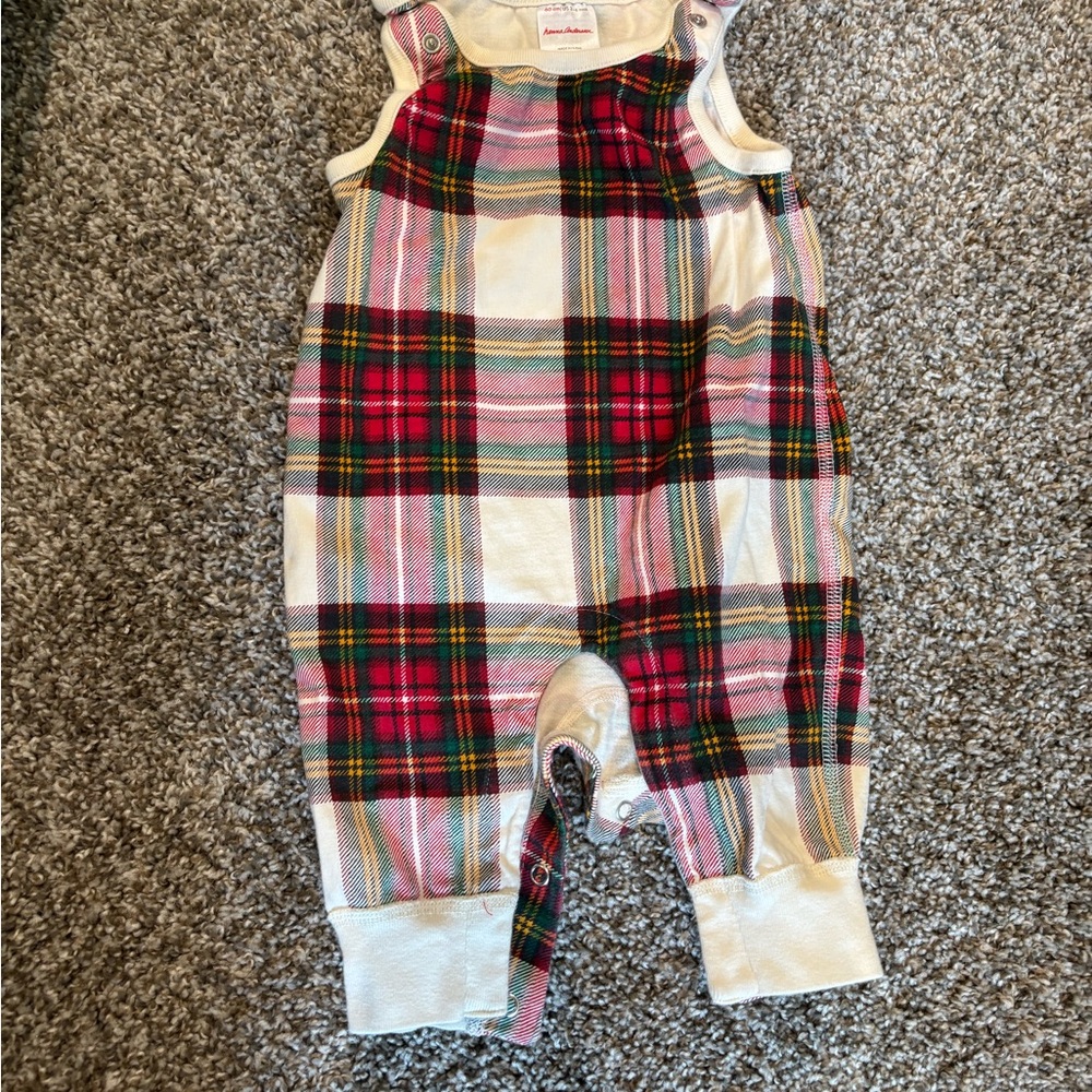 Hanna Andersson Multicolor Plaid Baby Overalls